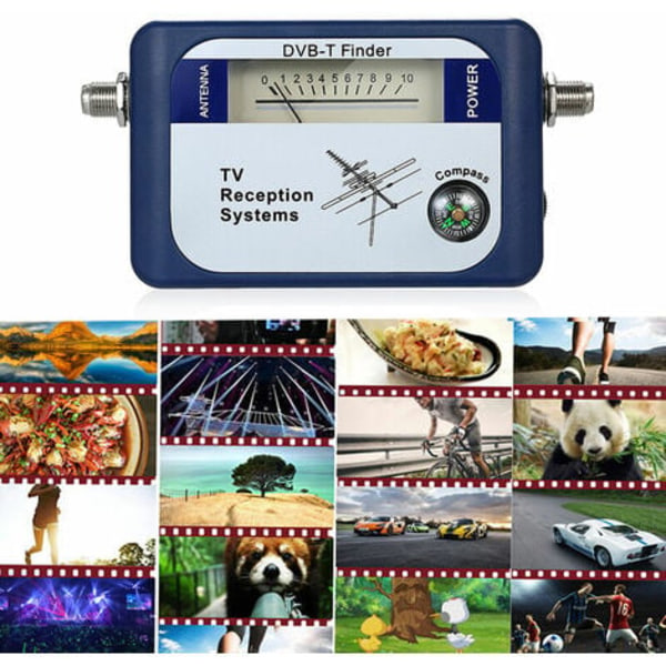 DVB-T antenne TV mottaker med kompass 95DTL bok uten batteri