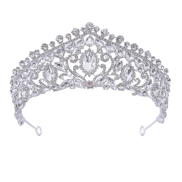 Brudekrone Rød Rhinestone Tiara Brudekjole Tilbehør Bursdagsgave