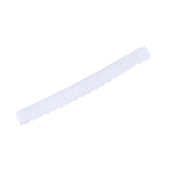 Vit Spetsband Bomullstråd 20 Yards DIY Kläder Dekoration Tillbehör