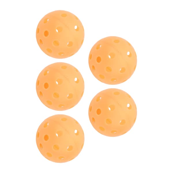 Lysande Orange Utomhus Pickleballbollar 5-pack