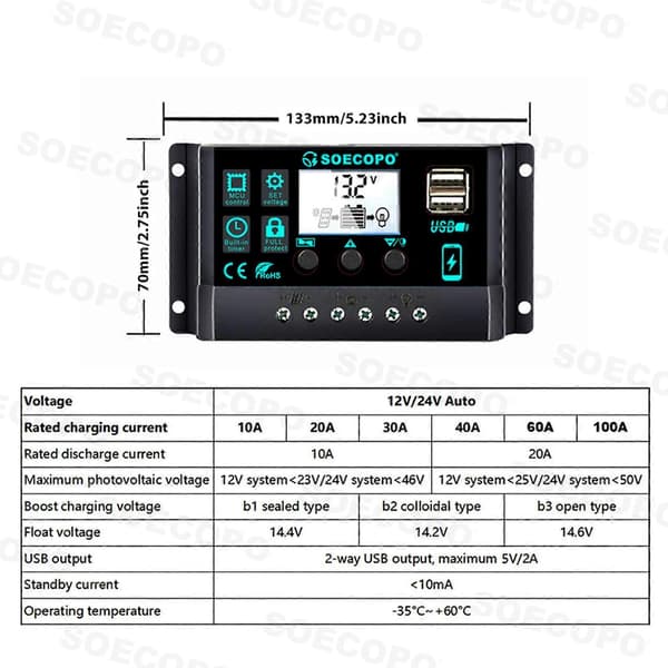 10000W solsystem solgenerator 800W panel 100A kontroller 10000W Multi-Volta