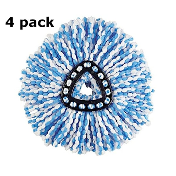 Mikrokuituiset pyörivät mopin tarvikkeet kääntyviin moppipäihin blue 4pcs