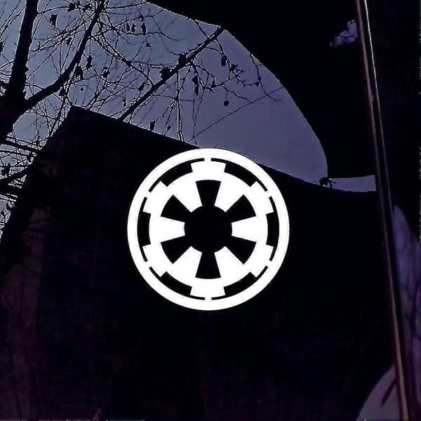 5 pcs Star Wars Galactic Empire Car Body Bumper Window Decor Decals Sticker Mengxi White White