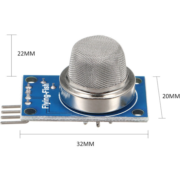 MQ-4 gassensor, kolmonoxid CO-gaslarmsensordetekteringsmodul