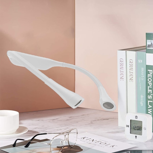 Hvid elev øjenbeskyttelse led læse hængende hals lampe USB lade bog lampe, til læsning, belysning