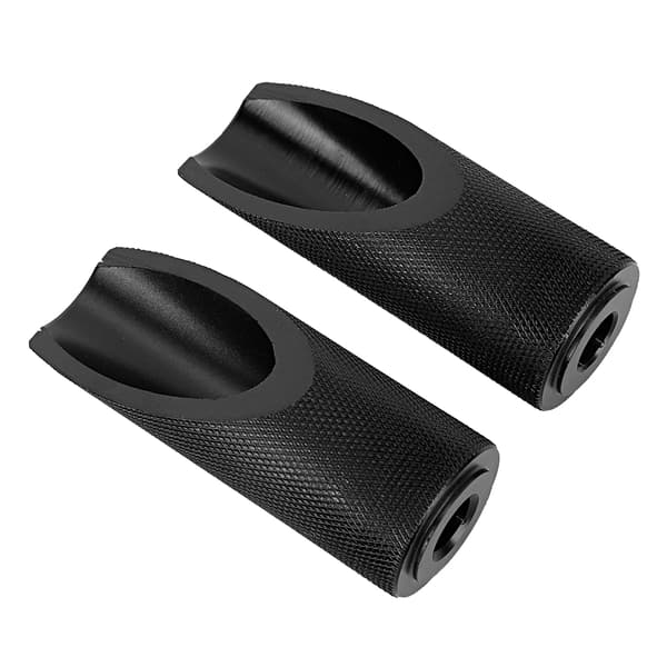 2 stk. Fodstøtter til motorcykel i aluminiumslegering, sorte