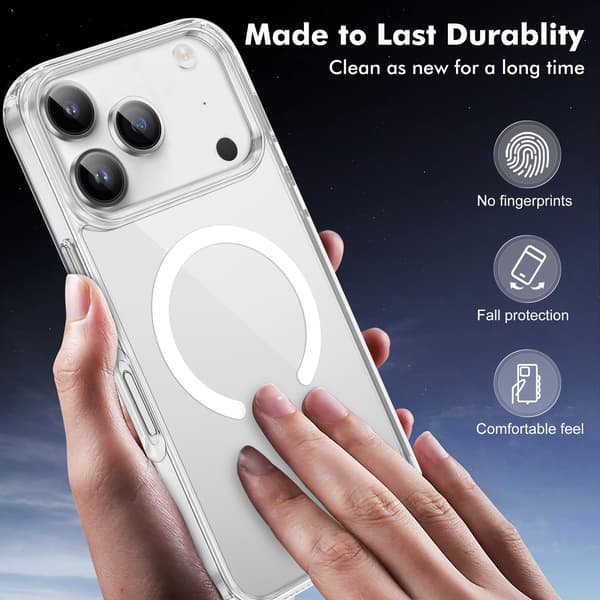 [qg]iPhone 17 PRO MAX Deksel - Magsafe Transparent Deksel