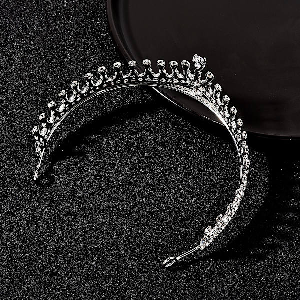 Brude Bryllup Hovedbeklædning Rhinestone Crown Piger&#39; Fest Festligt Hårtilbehør Hårpynt