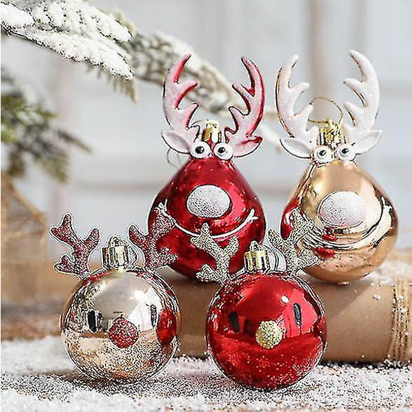 2 Stk Elk Scene Layout Dekoration Juletræ Ornament