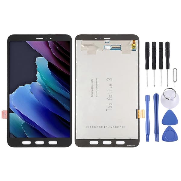 (Ny) KOMPATIBEL LCD-skærm til Samsung Galaxy Tab Active3 SM-T575/577 (LTE-version) med Digitizer Fuld Montering (Sort)