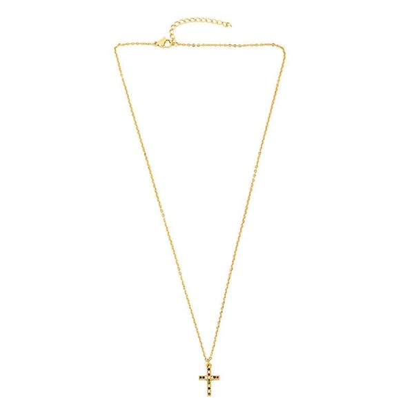 Kaulakoru Vintage Zircon Cross Muotikorut Ac9264 white