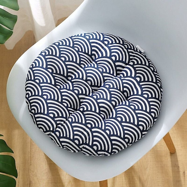 Tatami rund futon, stolehynde sædehynde - ocean wave 30X30 special børnehave