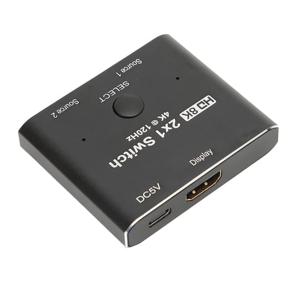HD Multimedia Interface 2.1 Switcher 2-vejs 8K 48Gbps Aluminiumlegering til Xbox PS5