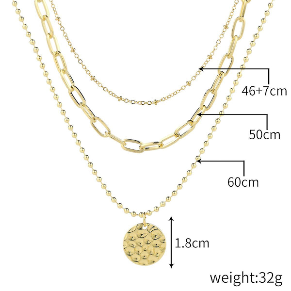 Halsband Double Layer Heartchoker Modesmycken B1692 N2104-12