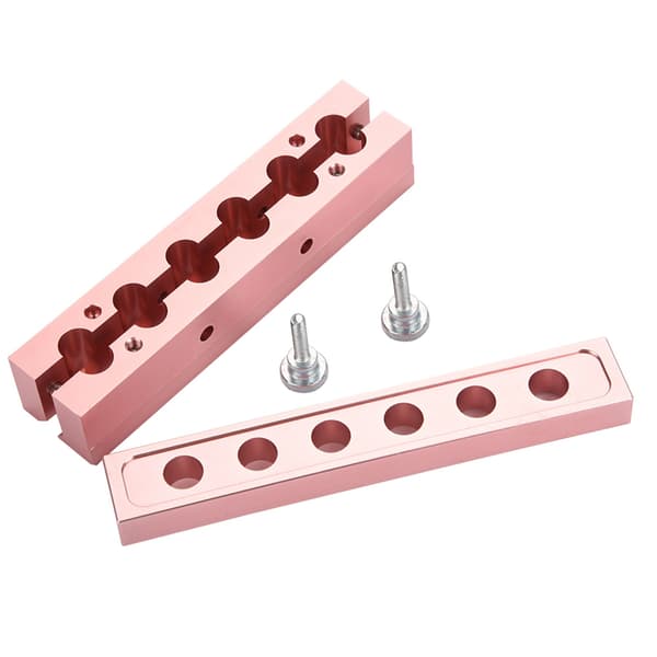 DIY læbestiftform aluminiumslegering rosaguld læbepomadefremstiller værktøj 6 huller dobbelt anvendelse