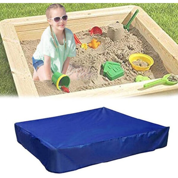 Puutarha vedenpitävä cover - neliönmuotoinen aurinkovarjo - hiekanpitävä cover (sininen) 150 * 150 * 20 cm