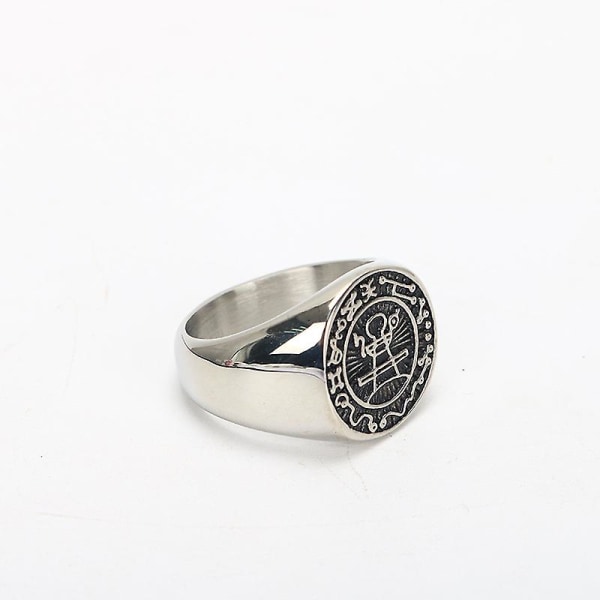 Secret Seal Of Solomon Ring King Solomons Seal Rustfritt stål Ringer Magiske amulett smykker