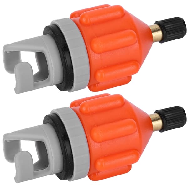 2 stk. Luftpumpe Inflator Adapterhoveder til Surfbræt Paddle Board Kano Tilbehør Orange