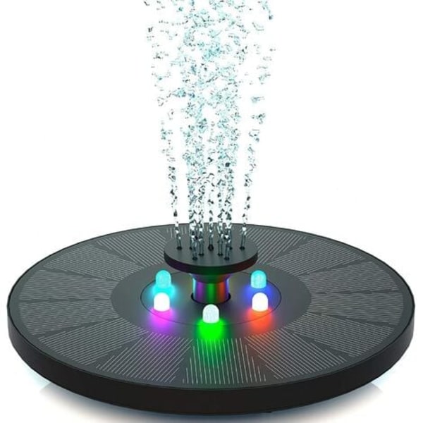 3W Solar Fountain Solcelledrevet dampumpe med LED-lys for hagedammen eller fontene