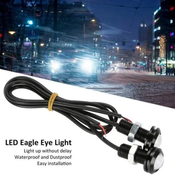 LED varselljus 10W 18mm vit (pack med 10)