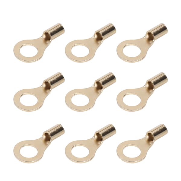 6GA Koppartrådsöglor 12mm Innerdiameter Ringterminalkontakter för Distributionsbox Fordon