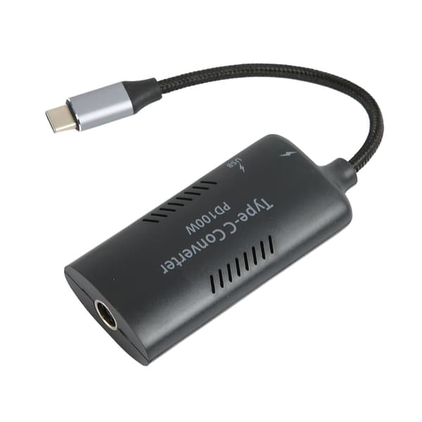 100W DC til Type C PD3.0 Hurtiglader ABS Flettet Nylon Laptop Strømadapter DC7909 Hunn til Type C