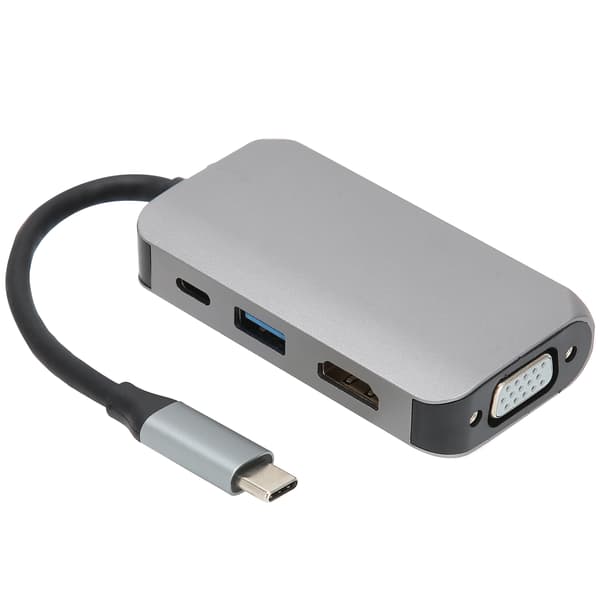 4 i 1 USB C Dockingstation med HDMI PD USB VGA-adapter