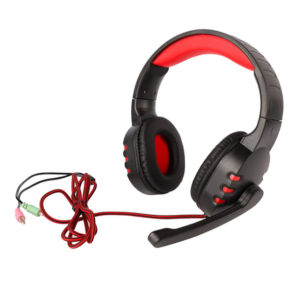 Støyreduserende kablet gaming headset med mikrofon justerbart hodebånd over øret for PC bærbar PC