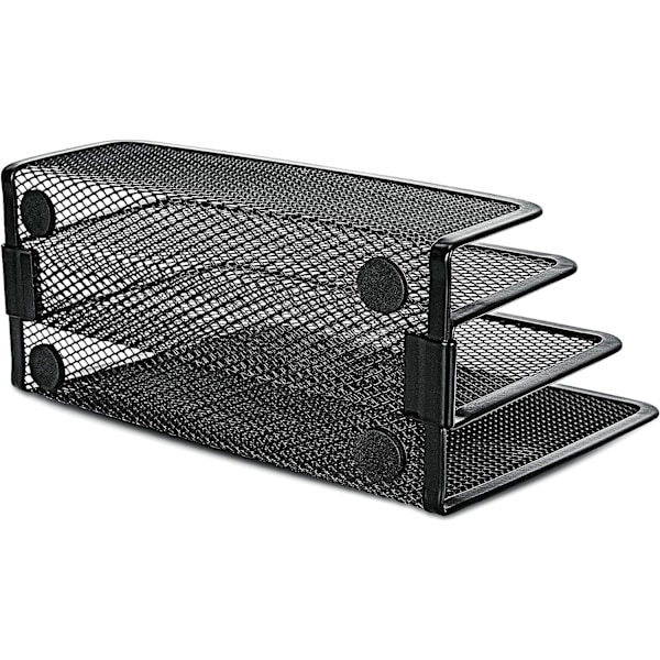Skrivbordsbrevställ, 3 vertikala metallfack, 2-pack