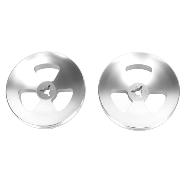 1 par 14 tommer NAB-hub optisk akseladapter aluminium poleret base spole til spolebåndåbner til Studer ReVox DENON sølv