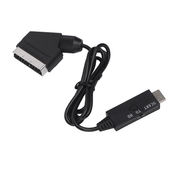 SCART til HDMI Adapter 720P 1080P Bryterbar Full HD Videokonverter for Xbox DVD Dekoderboks