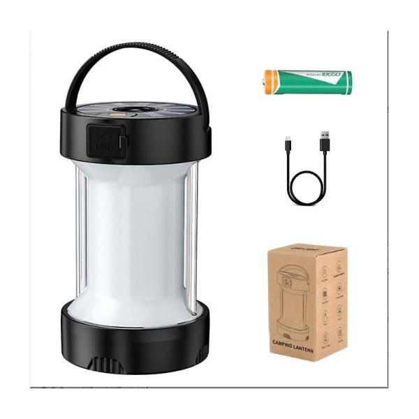 Oppladbar Led Lantern, 1000 Lumen 4000mah 360 Camping Lampe, Oppladbar Led Portable Spotlight, Ultra Kraftig, 4 Modus Camping Lampe, Usb Kabel I