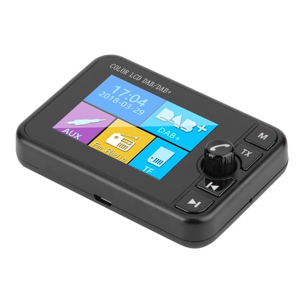 2,4 tommer DAB bil digital radio Bluetooth-modtager med FM-sender