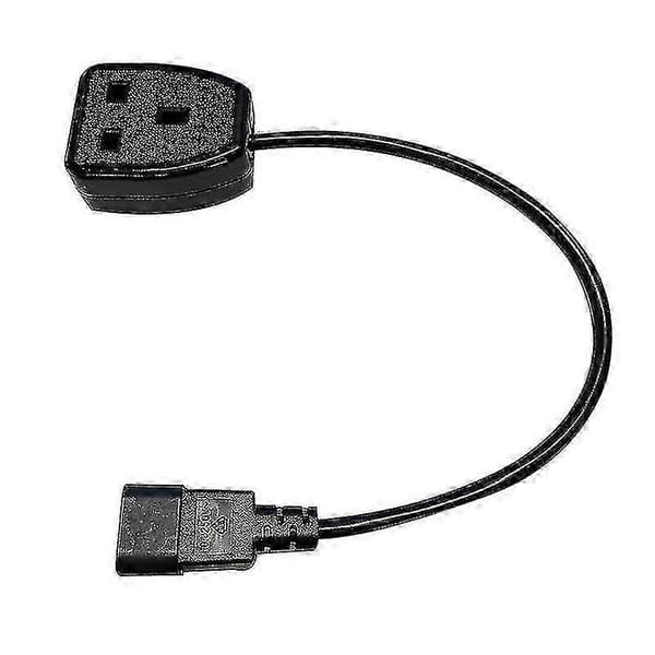 IEC C14 hanstik til 3-polet hunstik strømadapterkabel (0,3m)