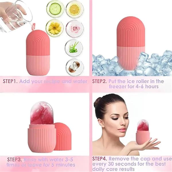 Black Ice Rollers til Ansigtet, Isrulle til Ansigt og Øjne, Genanvendelig Silikone
