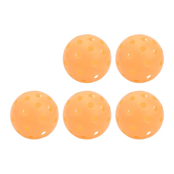 Lysande Orange Utomhus Pickleballbollar 5-pack