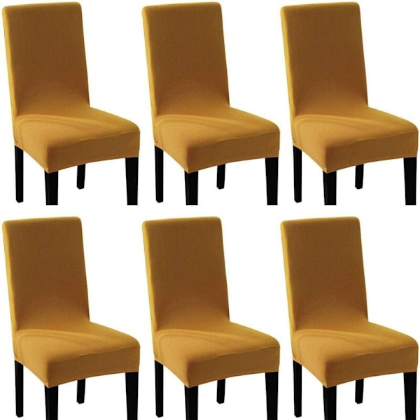 Cover Four Seasons Solid Color Universal Elastic Slipcover (Candy Yellow 6st)，för inomhus- och utomhusmöbler