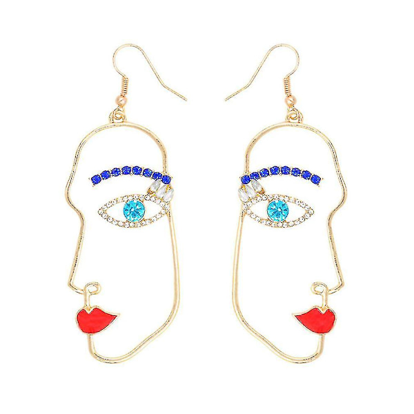 øredobber Ansiktssminke Abstrakt Ansiktslegering Rhinestone Eardrops For Party