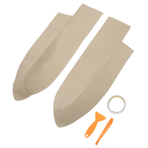 Frontdørpanel Armlene Deksel Mikrofiber Lær Erstatning for Honda CRV 2007 2011 Beige