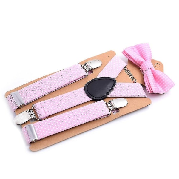 Causal Suspender And Clip Butterfly Pink