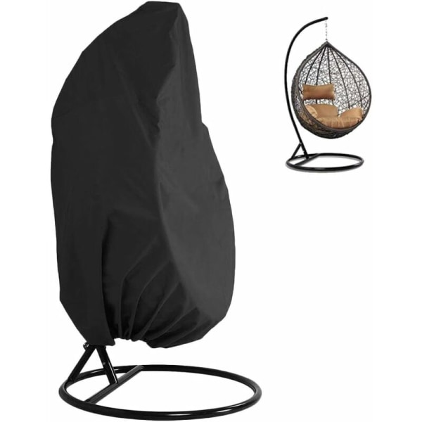 Udendørs swing støvbetræk, 210D Oxford stof hængende stolebetræk, (sort (190*115 cm)), beskyttelsesbetræk
