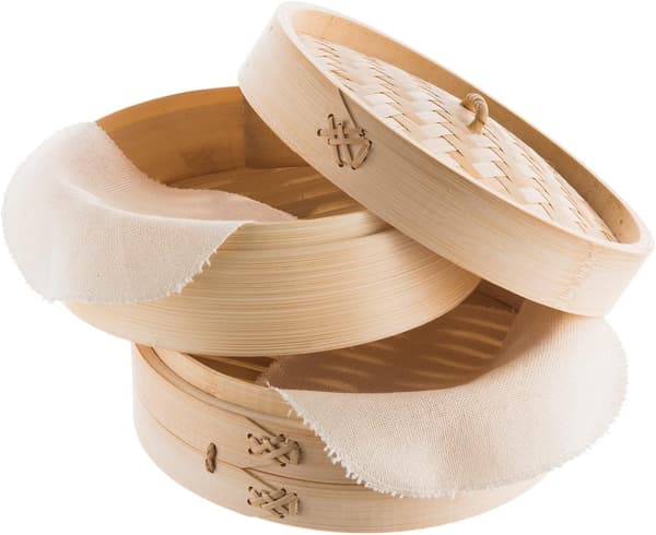 Bambusdamper (Diameter 20 cm) - Bambusdamper for ris, dim sum