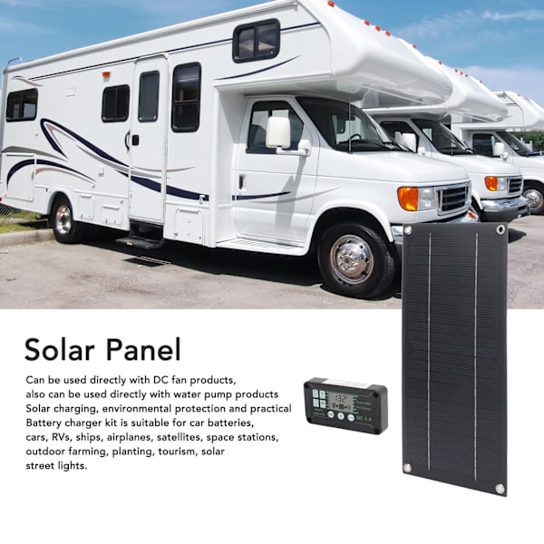 Monokristallin kisel solpanel 600W 18V för bil, husbil, flygplan, utomhusbruk, plantering