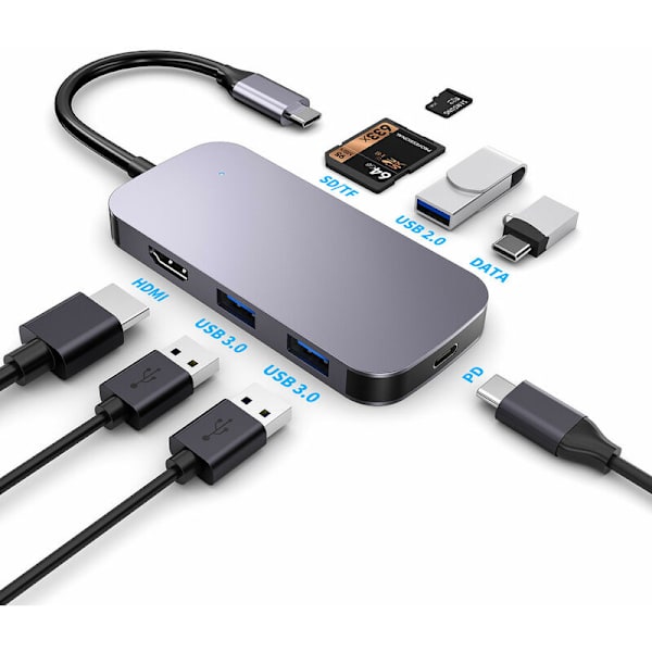 Förläng Type-C dockningsstation HD4kMI USB3.0 sd/tf kortläsare TYPE-C dockningsstation