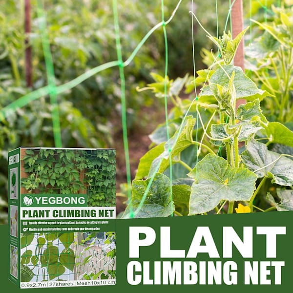 Plant klätterrottingnät, klätterväxtstödnät, grönsaksträdgård Balkongplantering