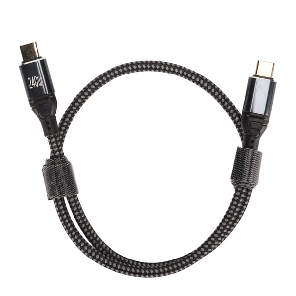 USB C til USB C Kabel 240W PD USB 2.0 480Mbps Han til Han Datakabel 50cm