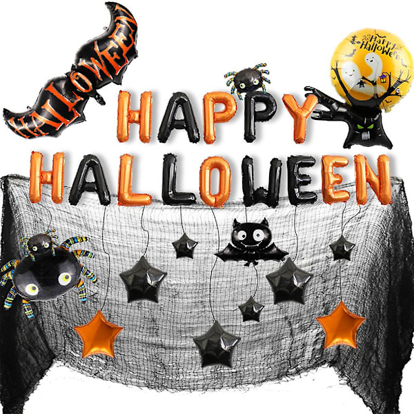 Halloween Ballon Banner Kit Dekoration Fødselsdagsfest