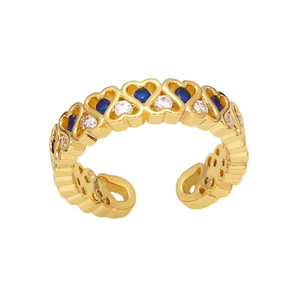 Ring Vintage Zircon Heart Stud Modesmycken Ac9721