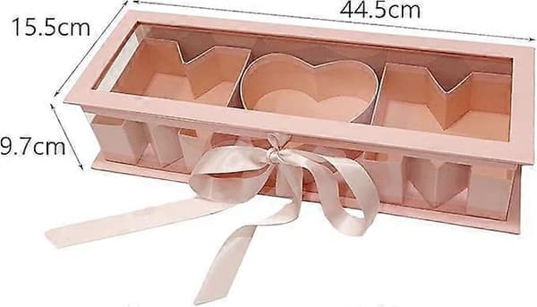 Generisk mamma bokstavsformad tom blomlåda evig tvålförpackning blommig förpackning för DIY presentdekorationer