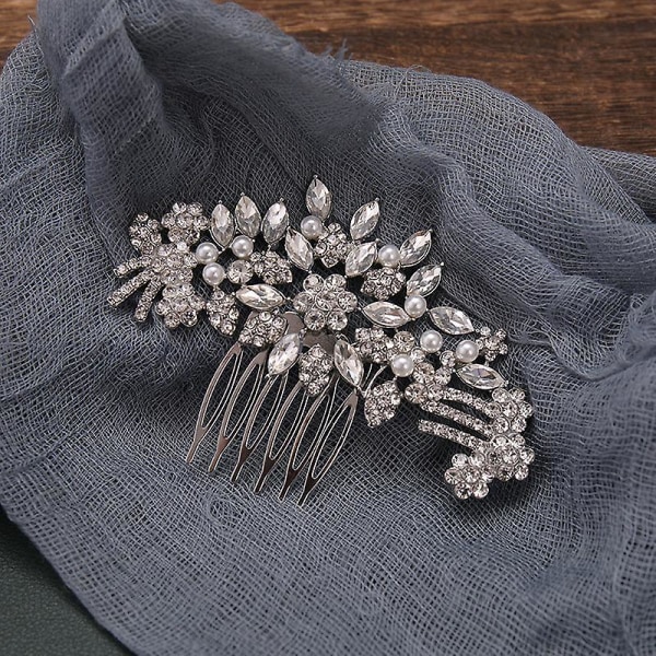 Pearl Flower Hårklämmor Legering Hårstyling Sidokam Brudhårbit Hårtillbehör för kvinnor